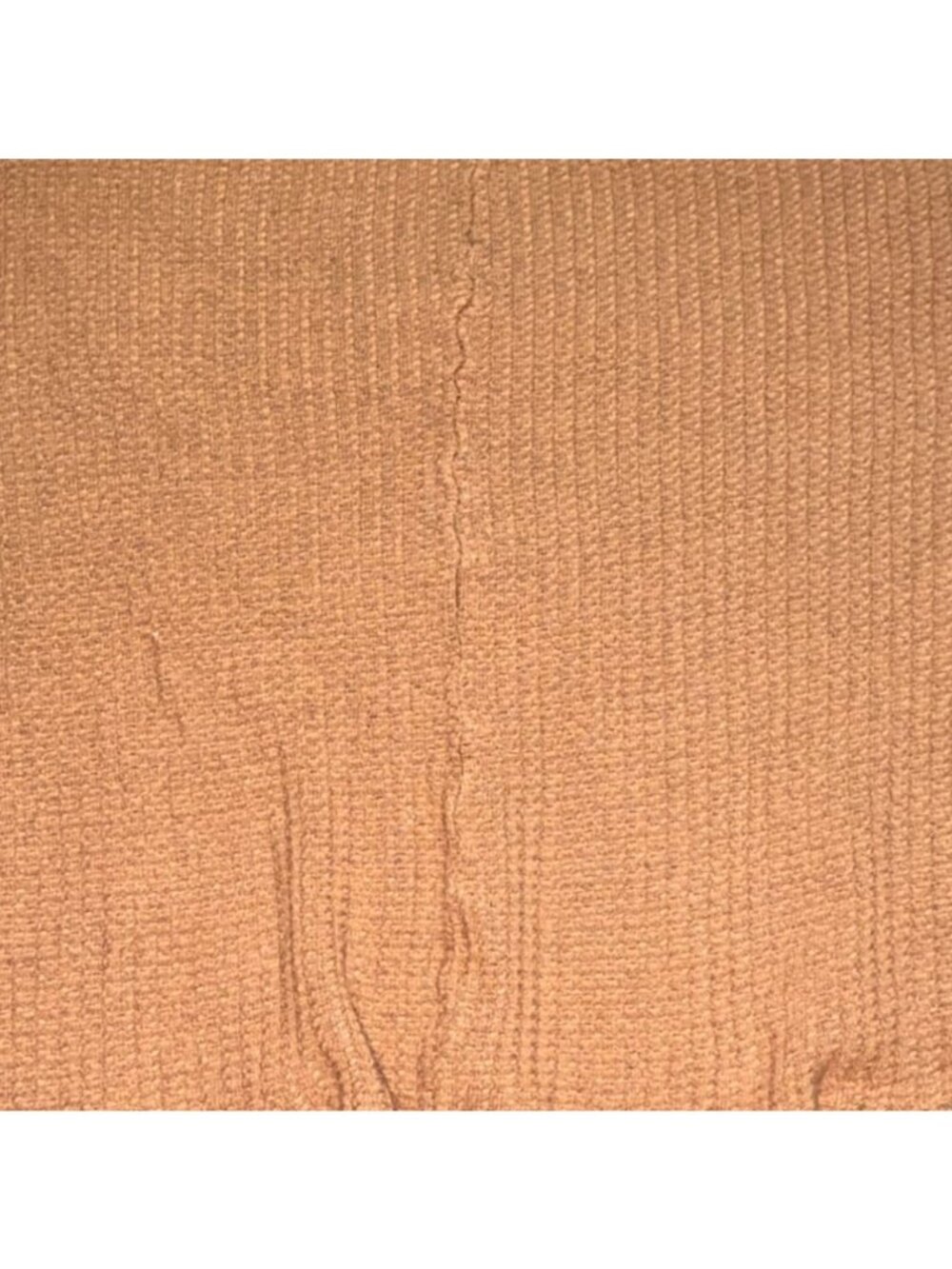 By Together Waflle Knit Raw Bottom Cropped Shirt-Brown-M/L-GUC - Picture 6 of 6
